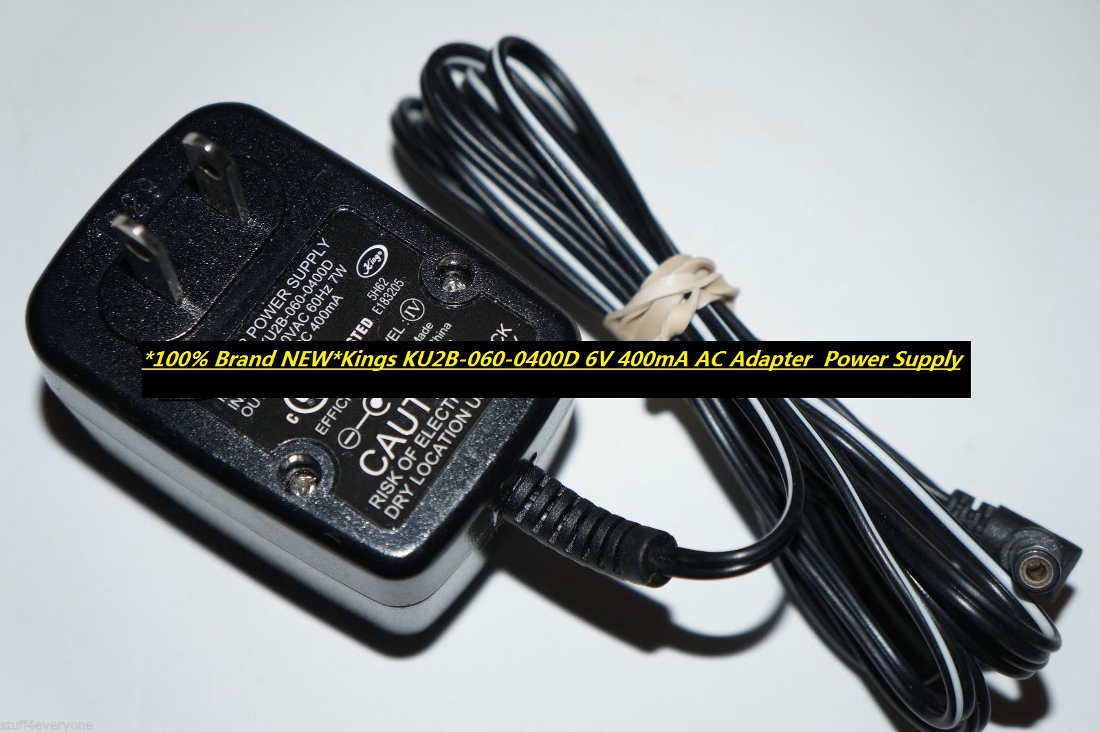 *100% Brand NEW*Kings KU2B-060-0400D 6V 400mA AC Adapter Power Supply